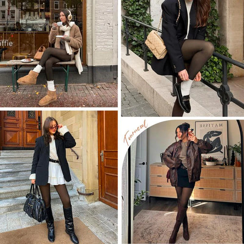 Cozy Slimming Fleece Lined Sheer Tights